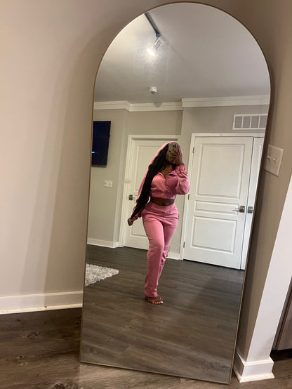 Pink Acid Wash Sweatsuit